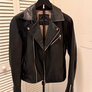 Topman Leather Moto Jacket